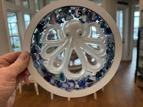 Coastal resin art handmade - resin,