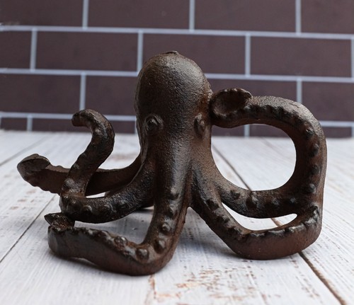 Cast iron nautical sea octopus - cast,
