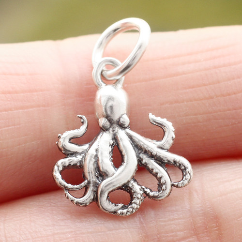 Octopus pendant charm 925 - octopus,